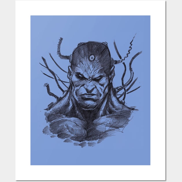 Cyborg sketch Wall Art by SheVibe